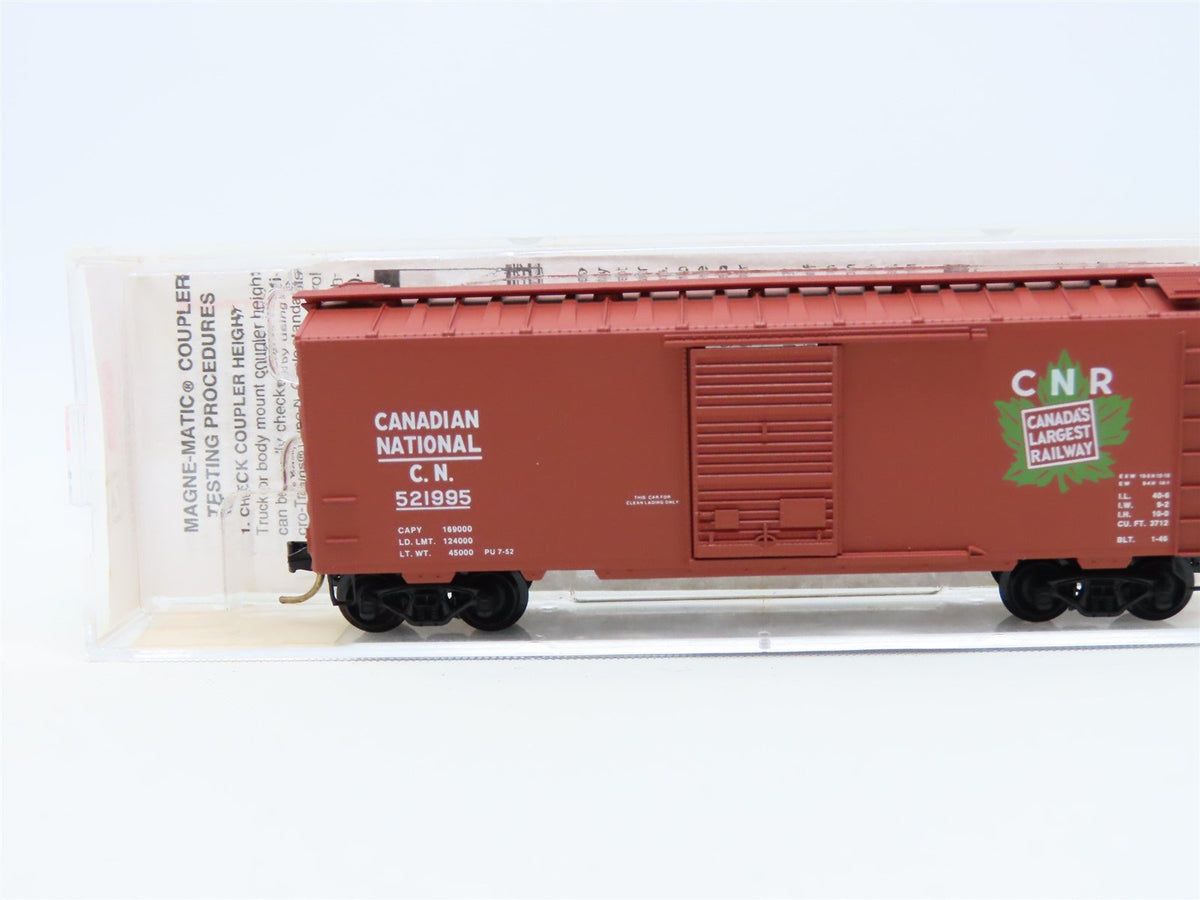 N Micro-Trains MTL #20206 CN Canadian National 40&#39; Single Door Box Car #521995