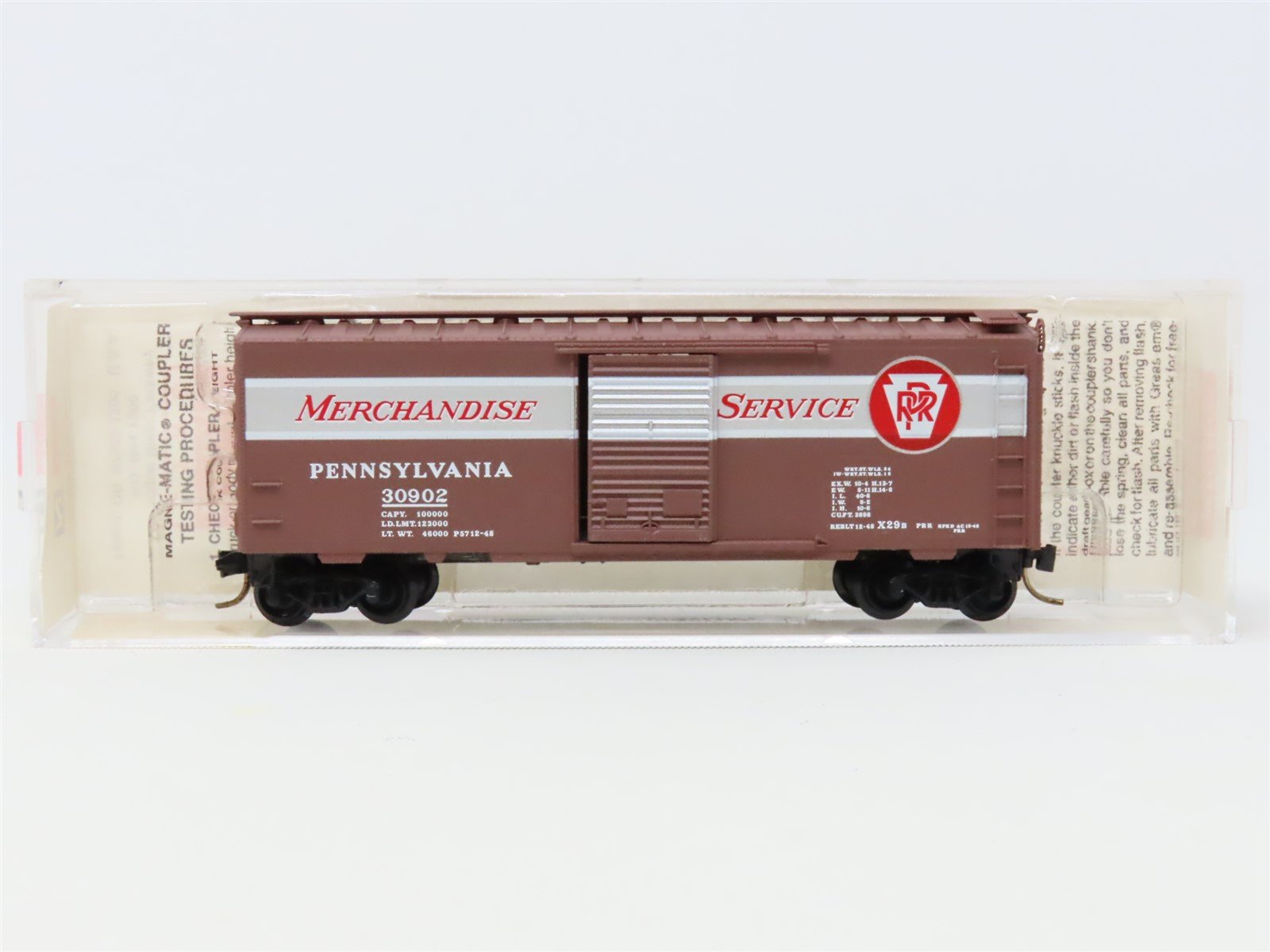 N Scale Micro-Trains MTL #20066 PRR Pennsylvania Merchandise 40' Box Car #30902