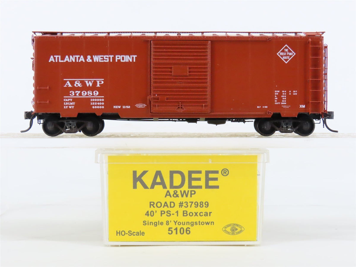 HO Scale Kadee #5106 A&amp;WP Atlanta &amp; West Point 40&#39; PS-1 Box Car #37989