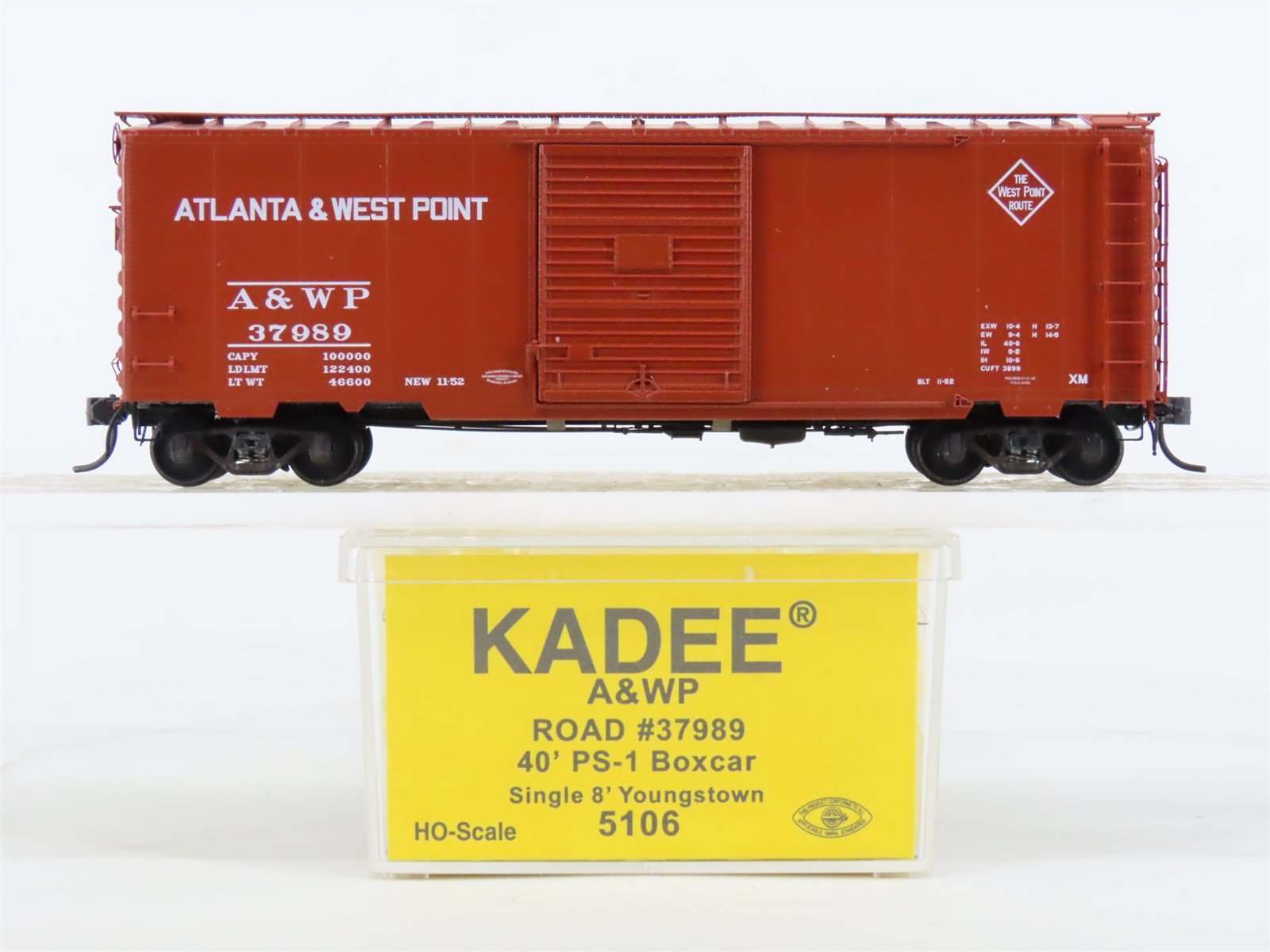 HO Scale Kadee #5106 A&WP Atlanta & West Point 40' PS-1 Box Car #37989