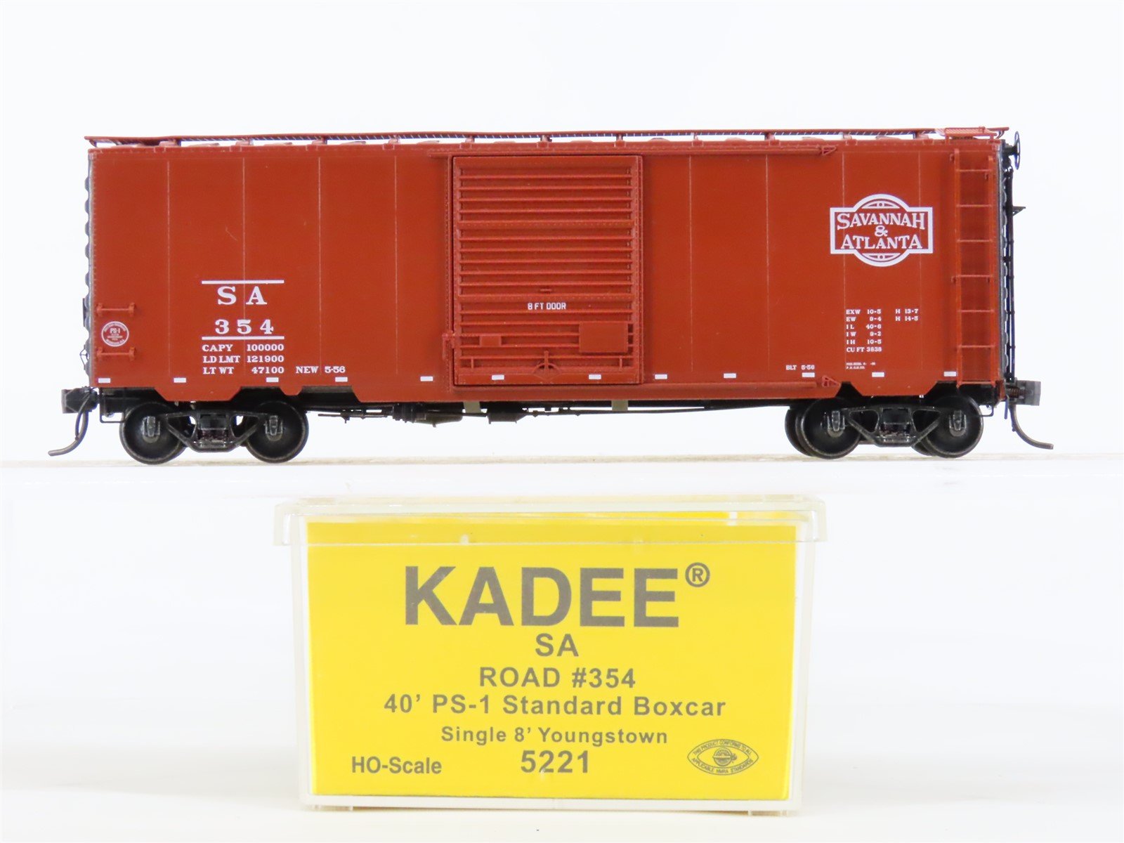 HO Scale Kadee #5221 SA Savannah & Atlanta 40' Single Door PS-1 Box Car #354