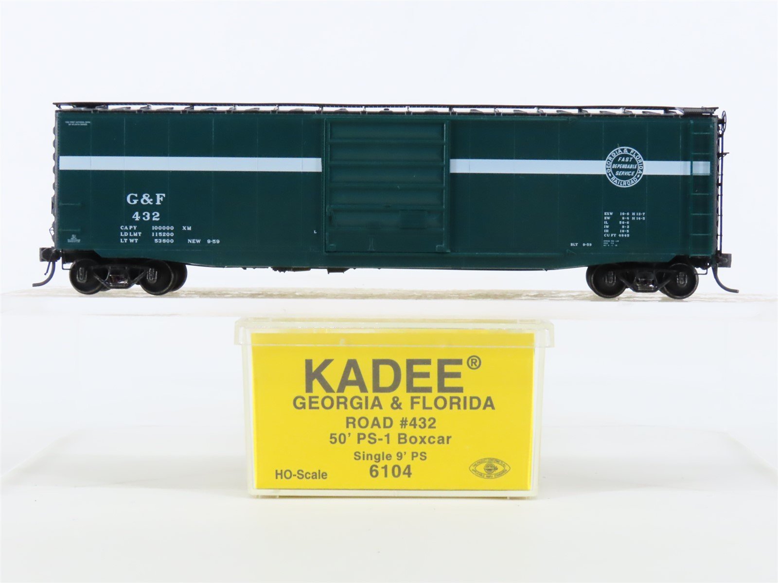 HO Scale Kadee #6104 G&F Georgia & Florida 50' Single Door Box Car #432