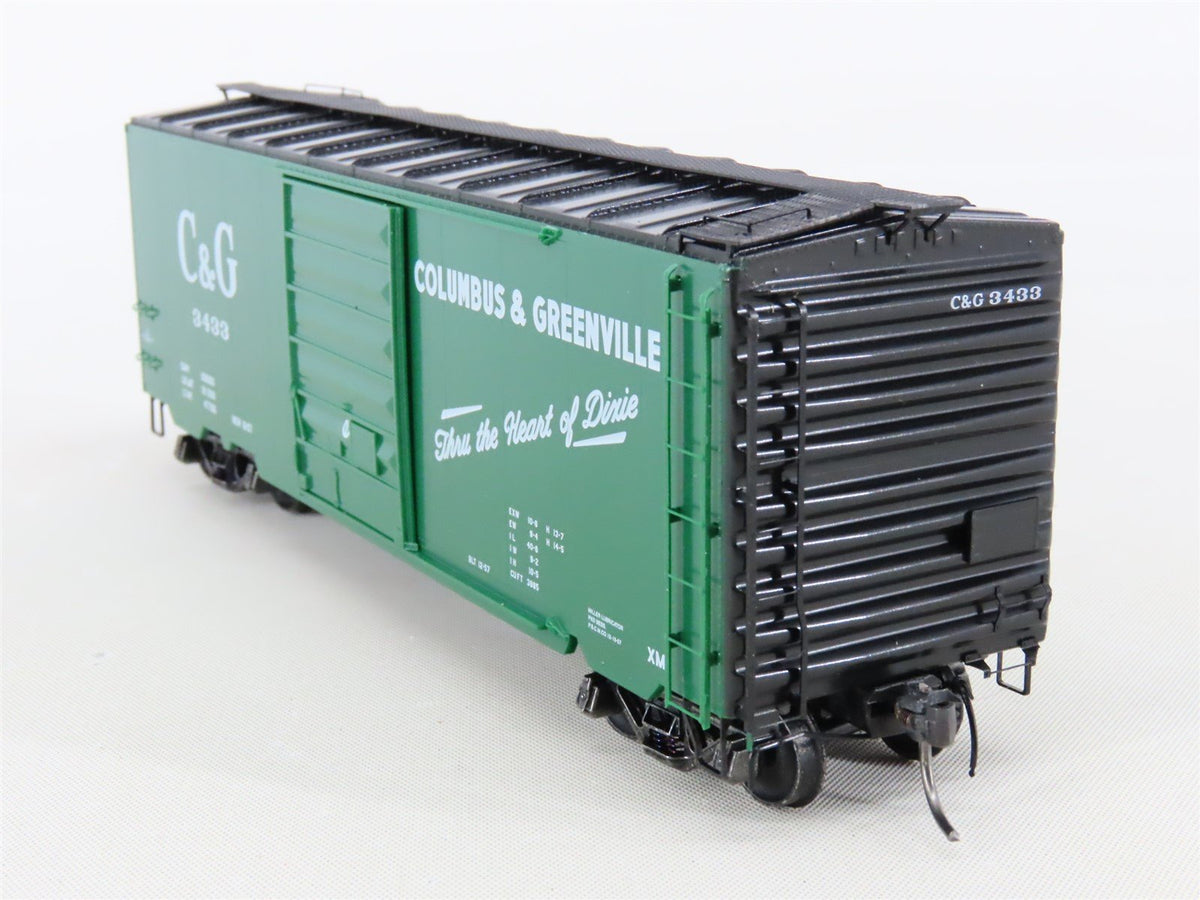 HO Scale Kadee #5258 C&amp;G Columbus &amp; Greenville 40&#39; Single Door Box Car #3433