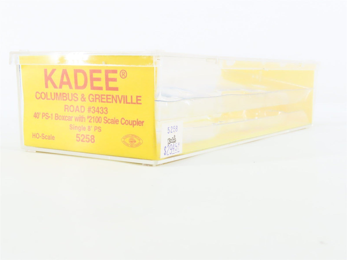 HO Scale Kadee #5258 C&amp;G Columbus &amp; Greenville 40&#39; Single Door Box Car #3433