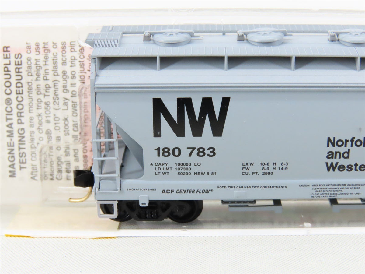 N Micro-Trains MTL 92050 N&amp;W Norfolk &amp; Western ACF 2-Bay Covered Hopper #180783