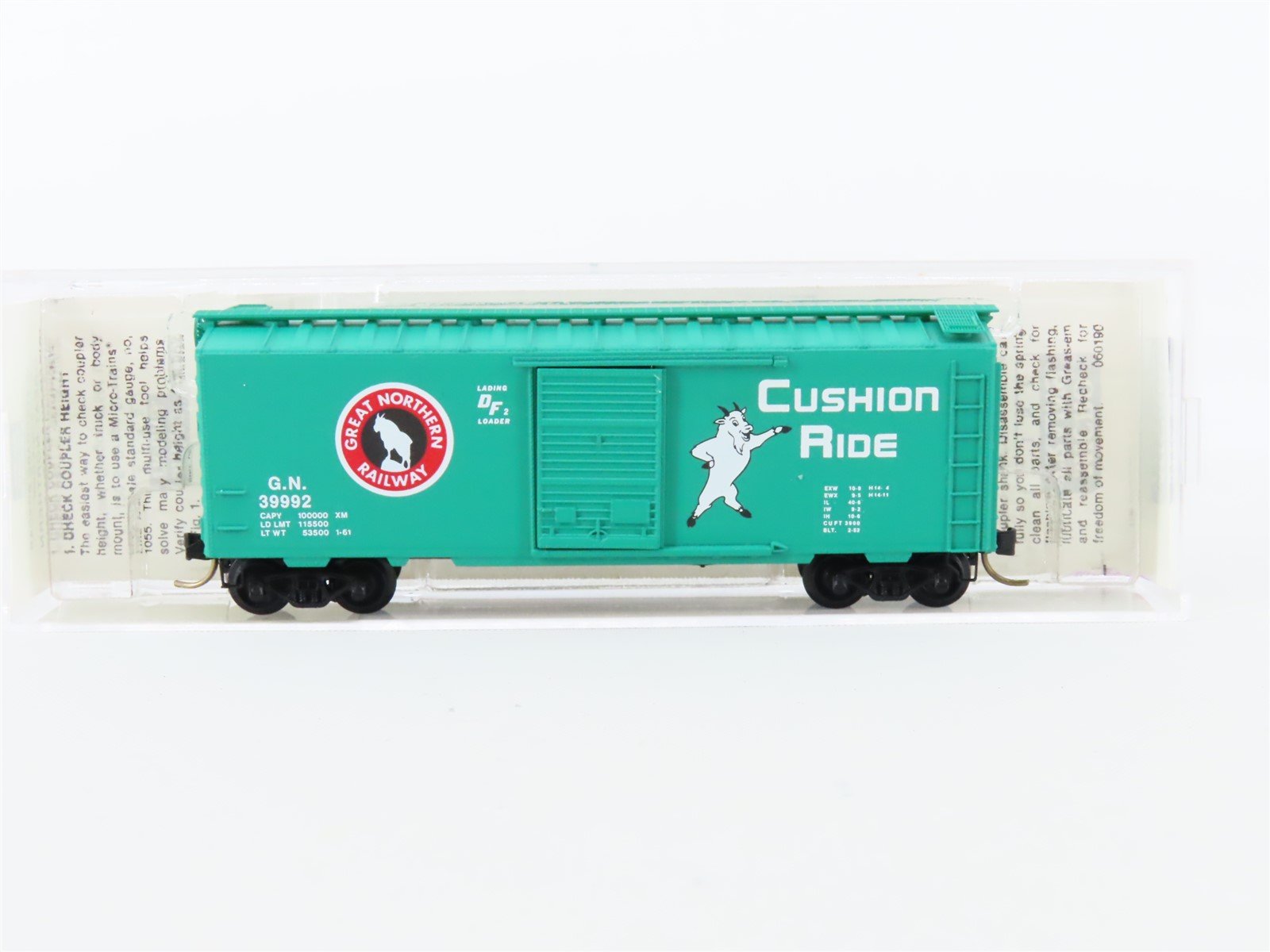 N Micro-Trains MTL 20680 GN Great Northern "Goat" 40' Single Door Box Car #39992