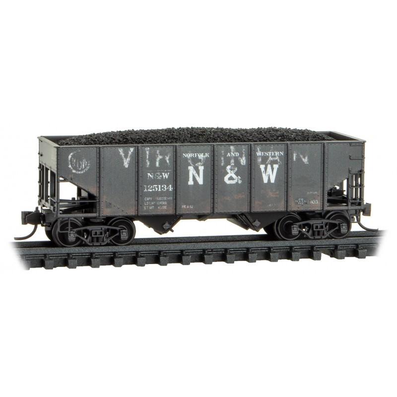 N Micro-Trains MTL 05644480 NW/ex-Virginian 2-Bay Hopper #125134 FT-Series Car 5