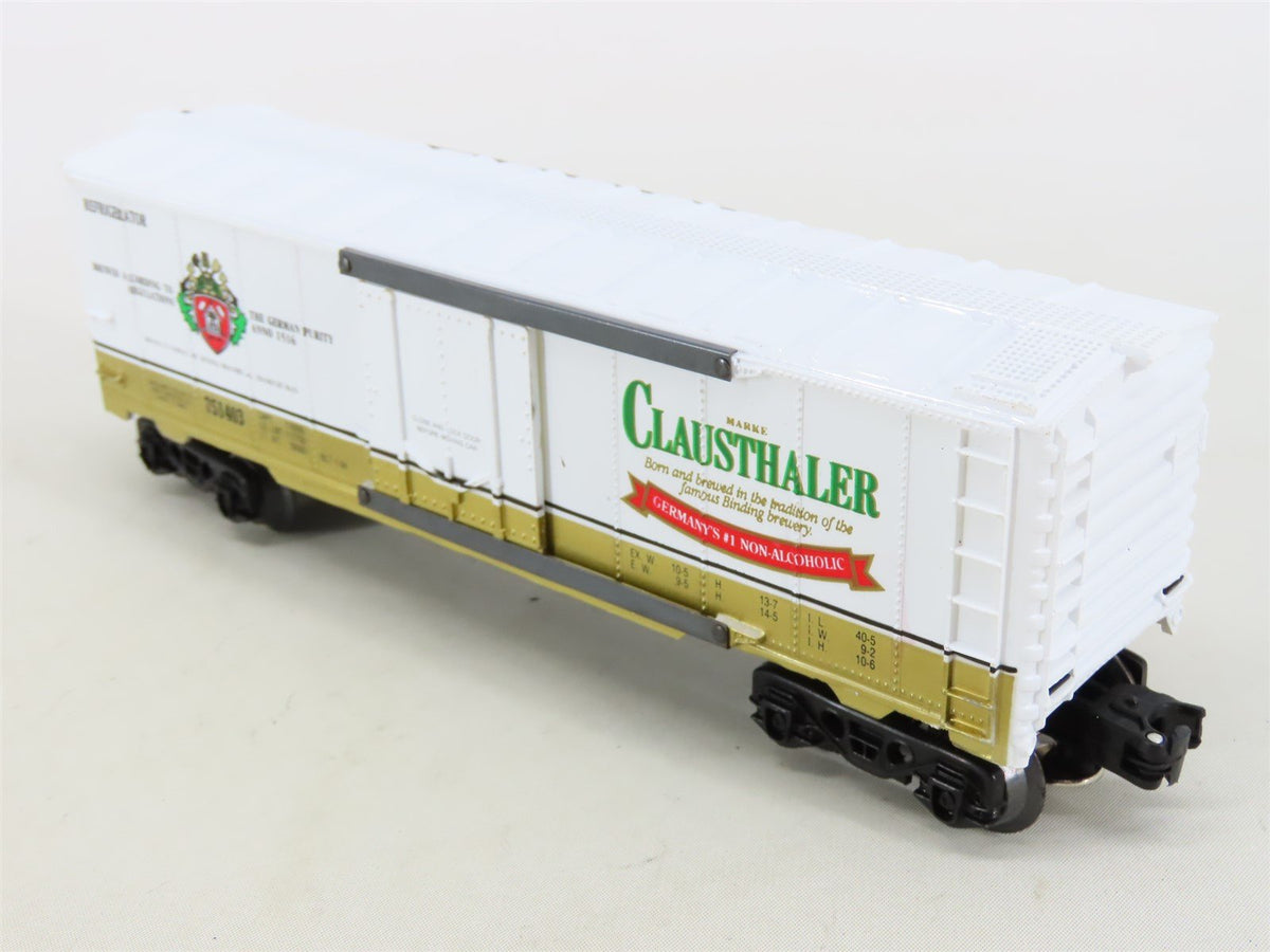 O27 Gauge 3-Rail Labatt&#39;s/K-Line K751403 Clausthaler Non-Alcoholic Beer Reefer