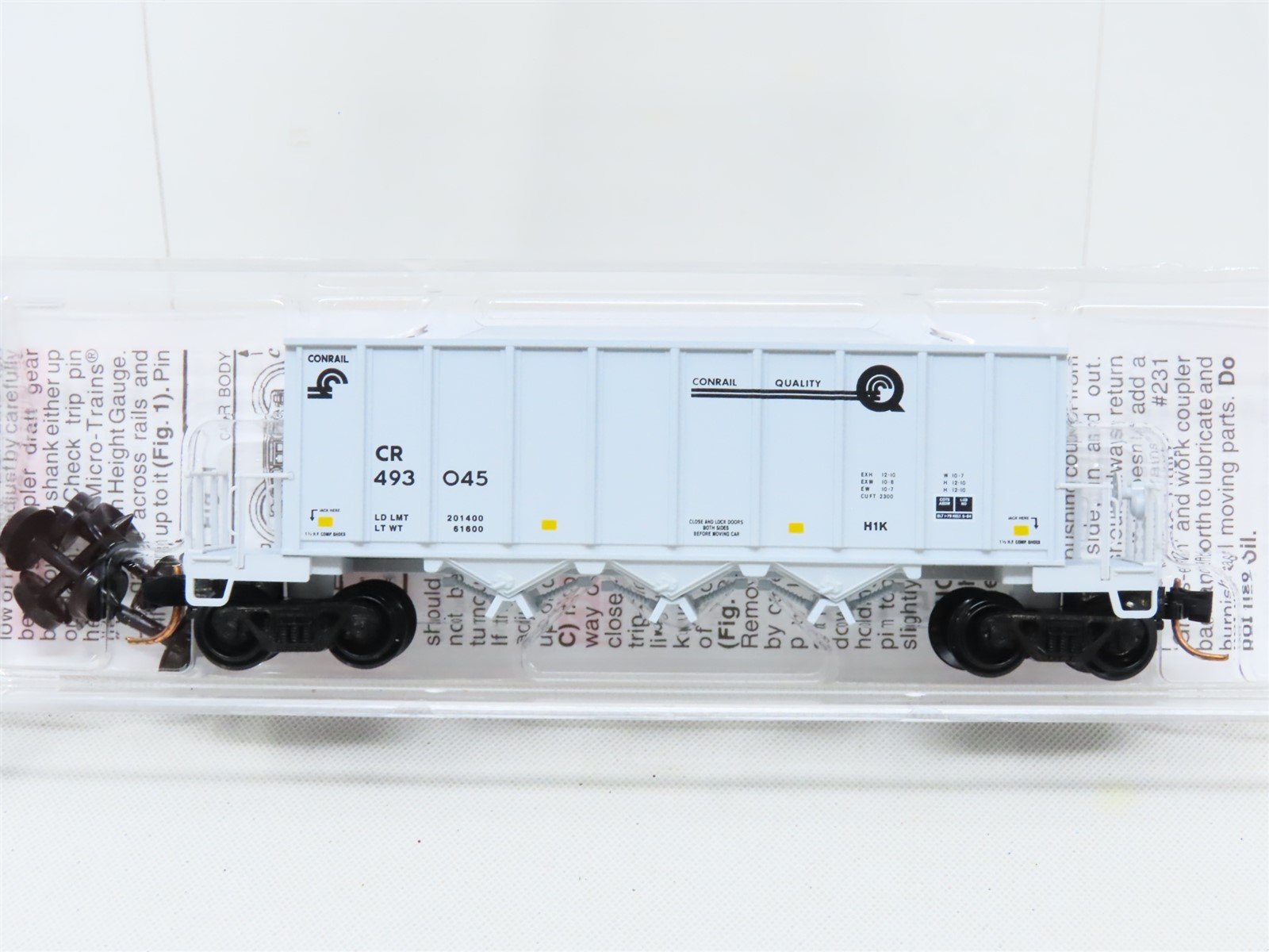 N Scale Micro-Trains MTL #12500032 CR Conrail 3 Bay Ortner Hopper #493045