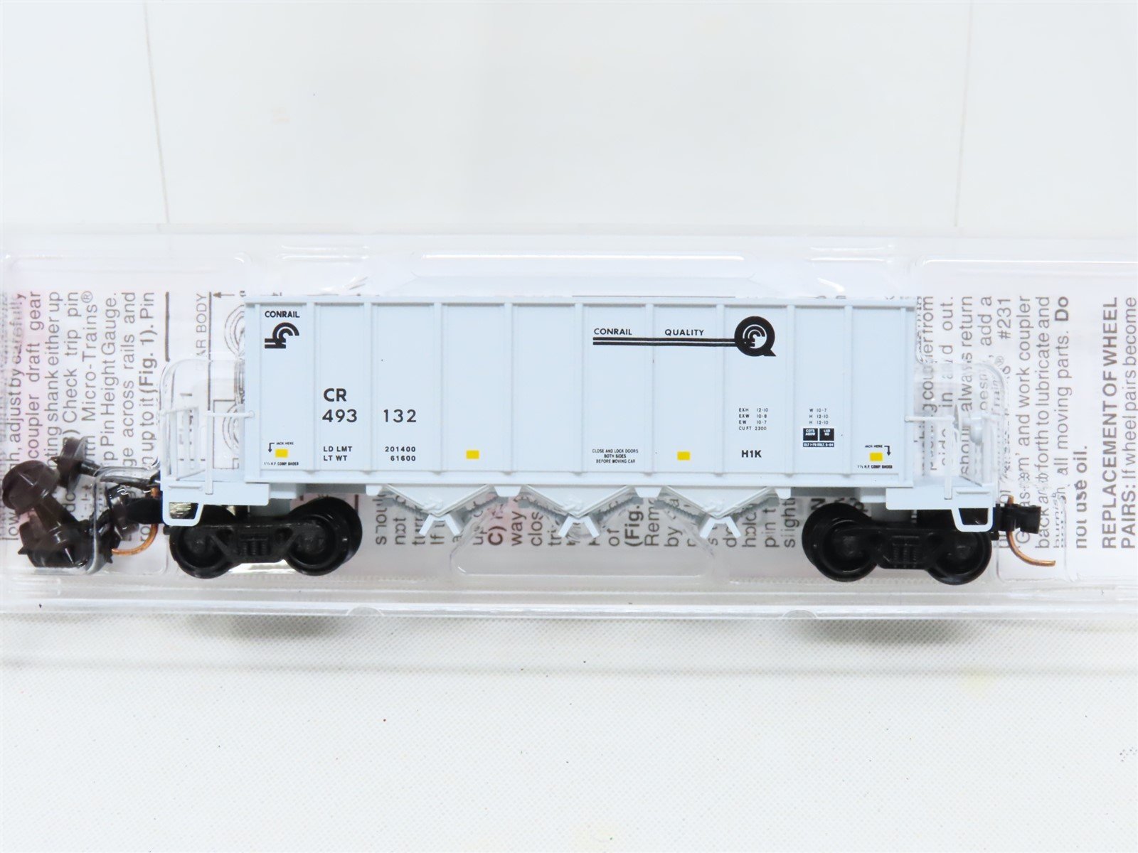 N Scale Micro-Trains MTL #12500031 CR Conrail 3 Bay Ortner Hopper #493132