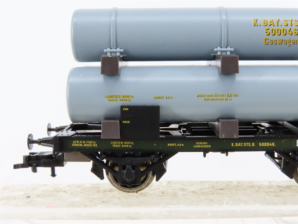 HO Scale Marklin 46600 K.Bay.Sts.B. Royal Bavarian Gas Cylinder Cars 3-Unit Set