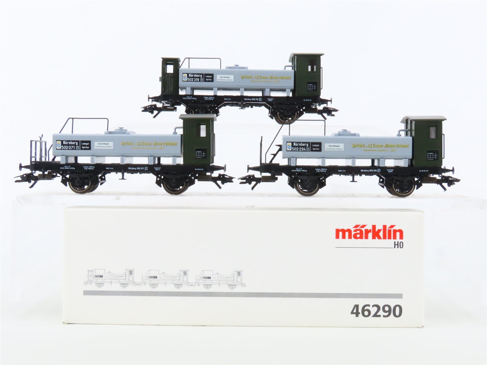 HO Marklin 46290 K.Bay.Sts.B. Bavarian Alcohol Spirits Tank Cars 3-Unit Set