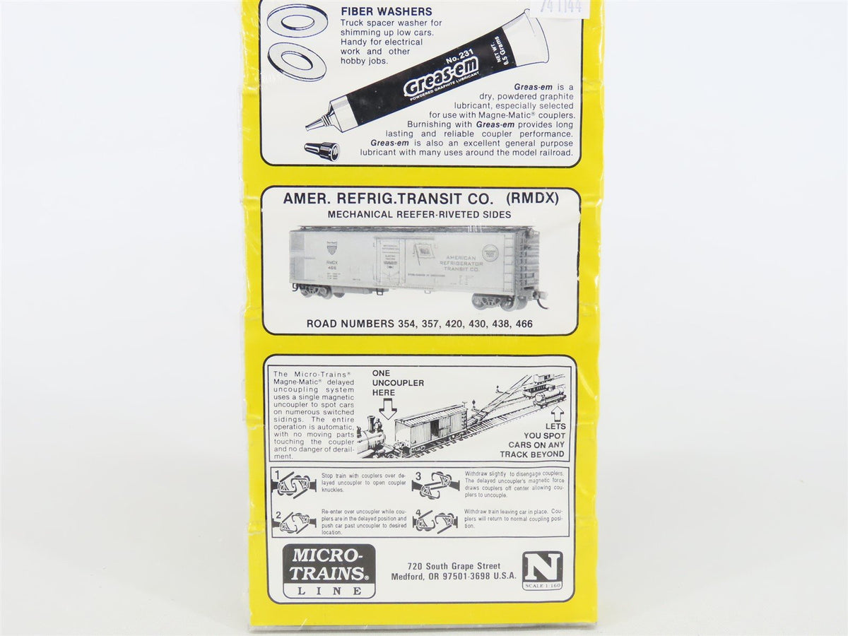 N Scale Micro-Trains MTL #69052 RMDX UP MP WAB Mechanical Reefer 6-Pack