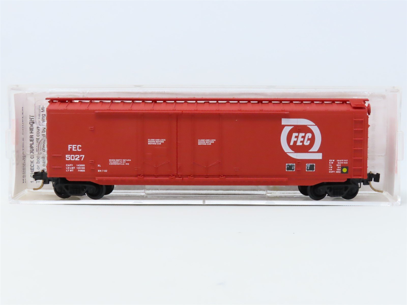 N Scale Micro-Trains MTL #36060 FEC Florida East Coast 50' Box Car #5027