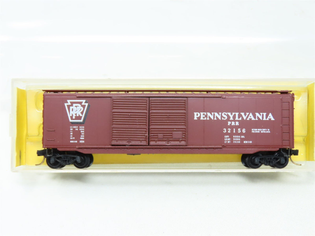 N Micro-Trains MTL Kadee 34472-1 PRR Pennsylvania 50&#39; Box Car #32156-Blue Label