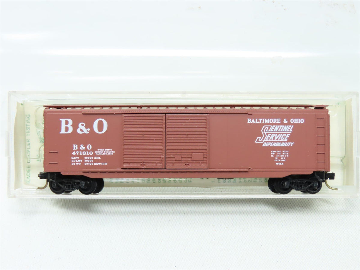 N Micro-Trains MTL Kadee 34151 B&amp;O &quot;Sentinel&quot; 50&#39; Box Car #471310-Blue Label