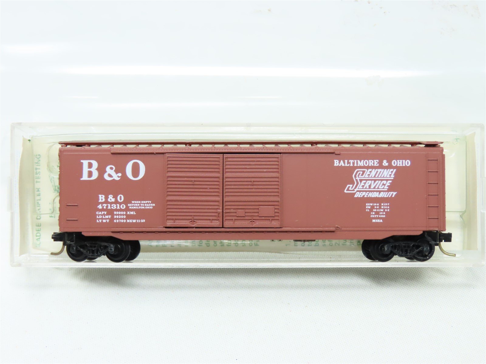 N Micro-Trains MTL Kadee 34151 B&O "Sentinel" 50' Box Car #471310-Blue Label