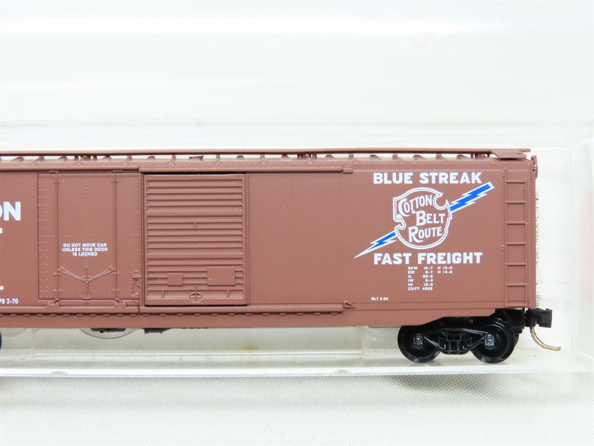 N Scale Micro-Trains MTL 33060 SSW Cotton Belt &quot;Blue Streak&quot; 50&#39; Box Car #48071