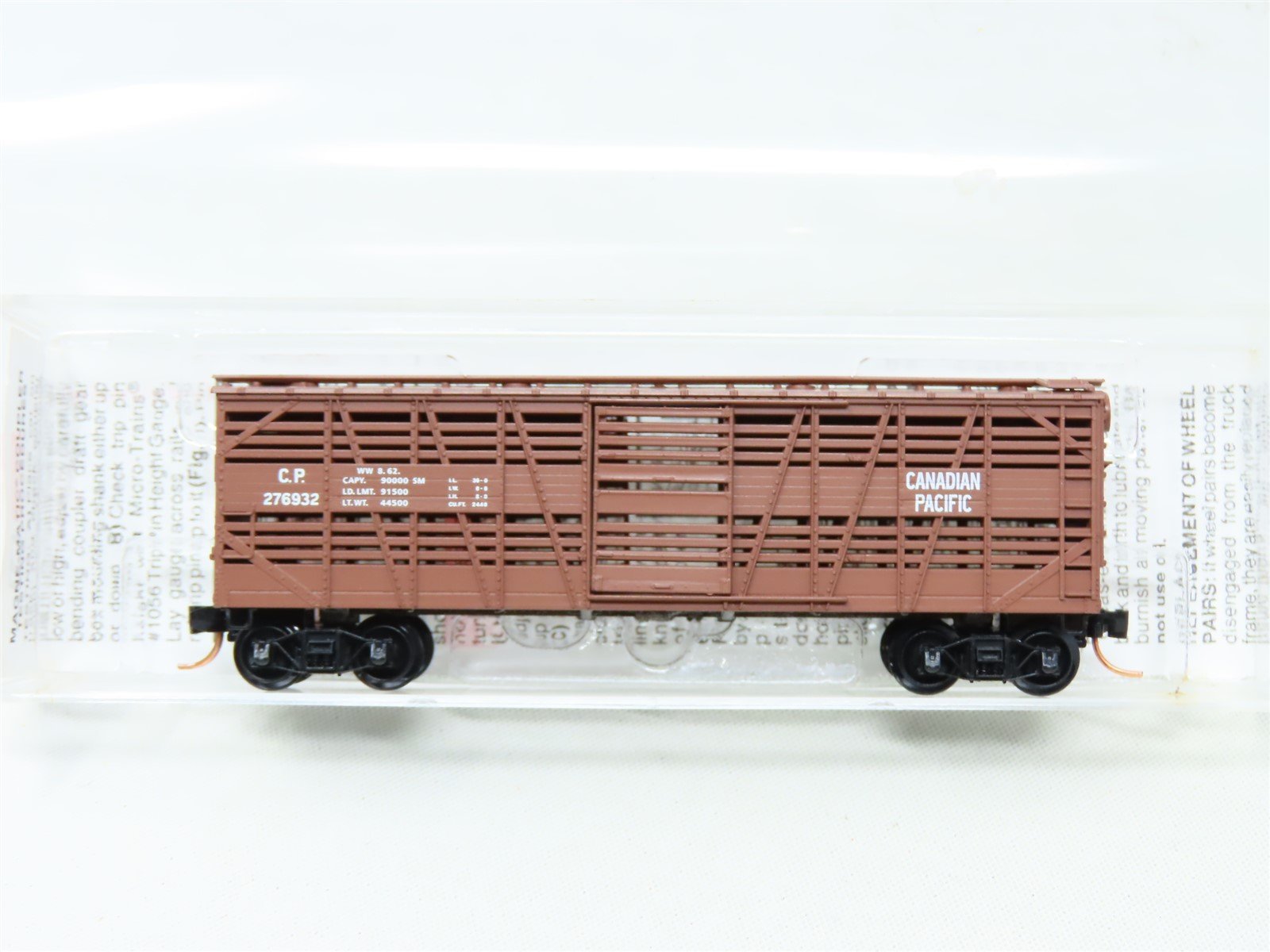 N Scale Micro-Trains MTL 35050 CP Canadian Pacific 40' Despatch Stockcar #276932