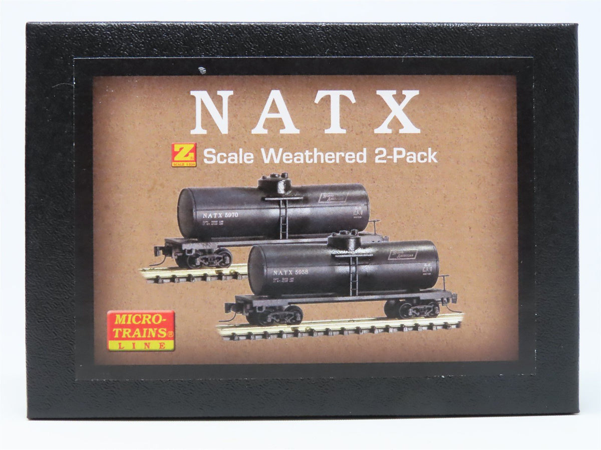 Z Micro-Trains MTL 53044440 NATX 39&#39; Single Dome Tank Cars 2-Pack - Weathered
