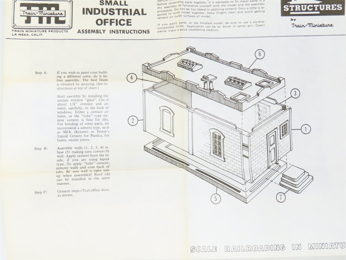 HO 1/87 Scale Train Miniature Kit #7063 Small Industrial Office