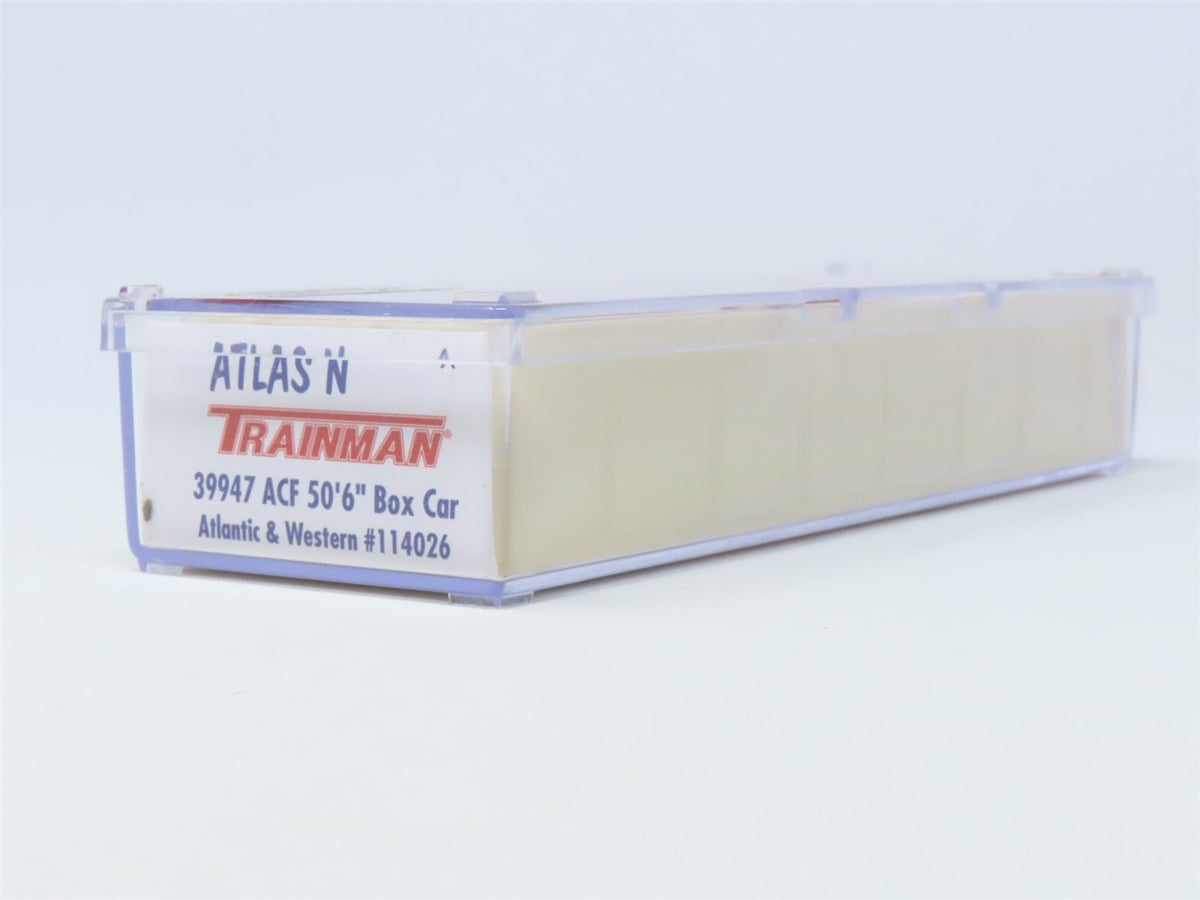 N Scale Atlas Trainman 39947 ATW Atlantic &amp; Western ACF 50&#39; Box Car #114026