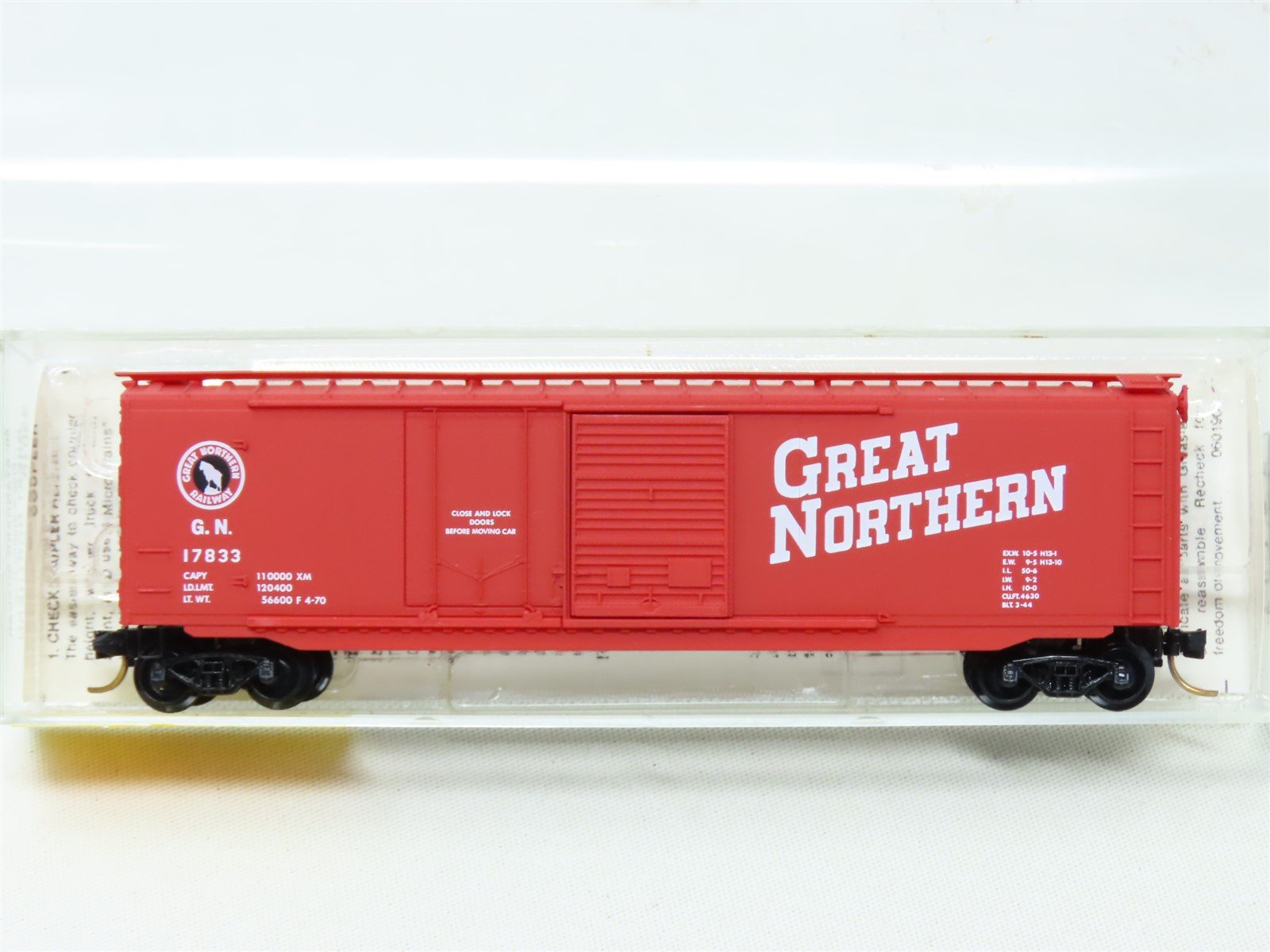 N Scale Micro-Trains MTL 33010 GN Great Northern "The Goat" 50' Box Car #17833