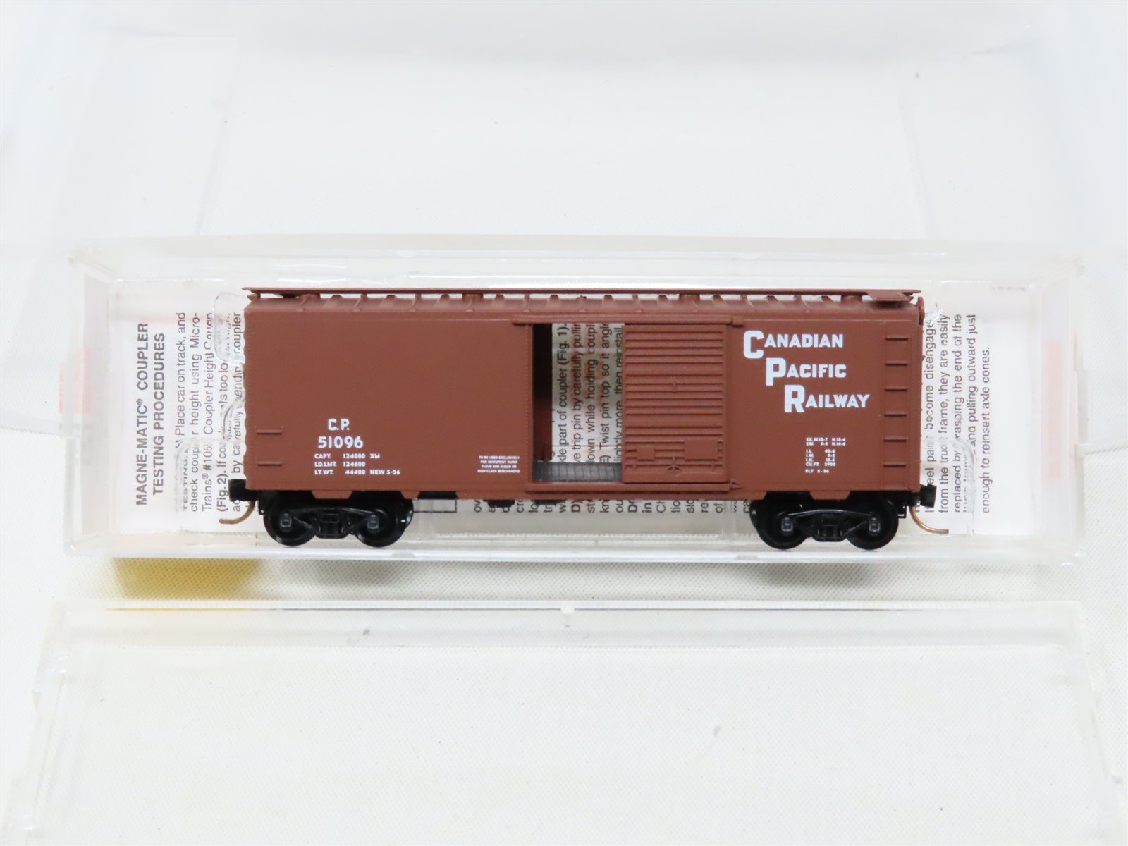 N Micro-Trains MTL #204363 CP Canadian Pacific 40' Single Door Box Car #51096
