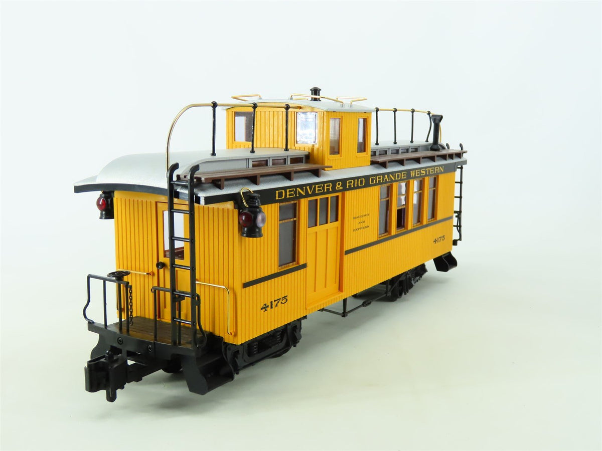G LGB Queen Mary Series 4175 D&amp;RGW Rio Grande Drover&#39;s Caboose Combine Car #4175