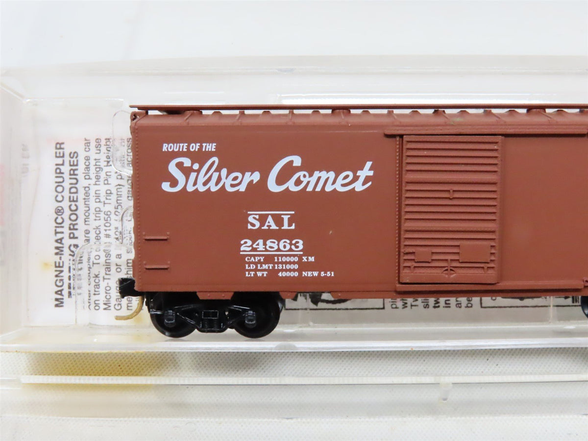 N Micro-Trains MTL #20660 SAL Seaboard Air Line Silver Comet 40&#39; Box Car #24863
