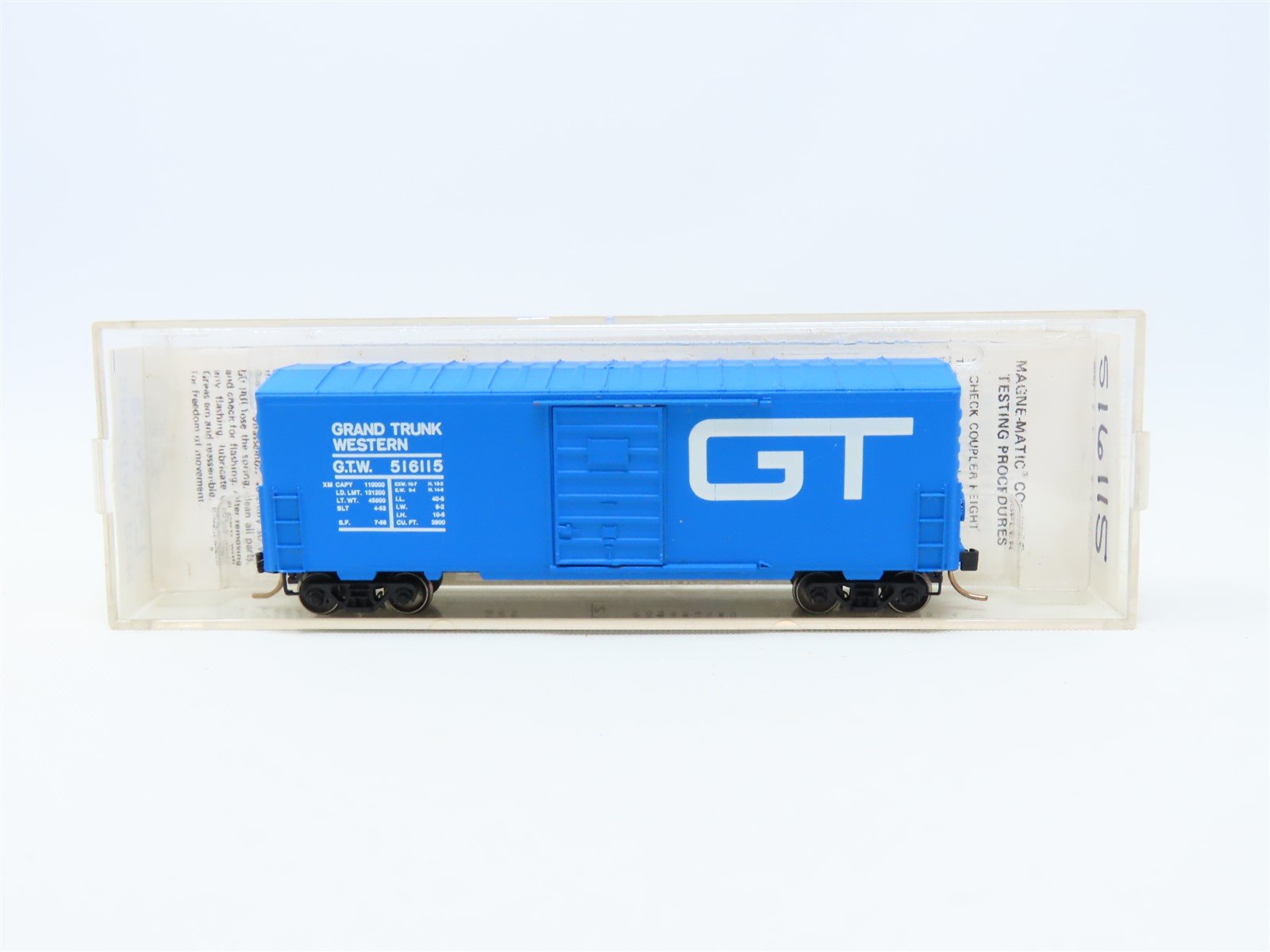 N Kadee Micro-Trains MTL BLW-67 GTW Grand Trunk Western 40' Box Car #516115