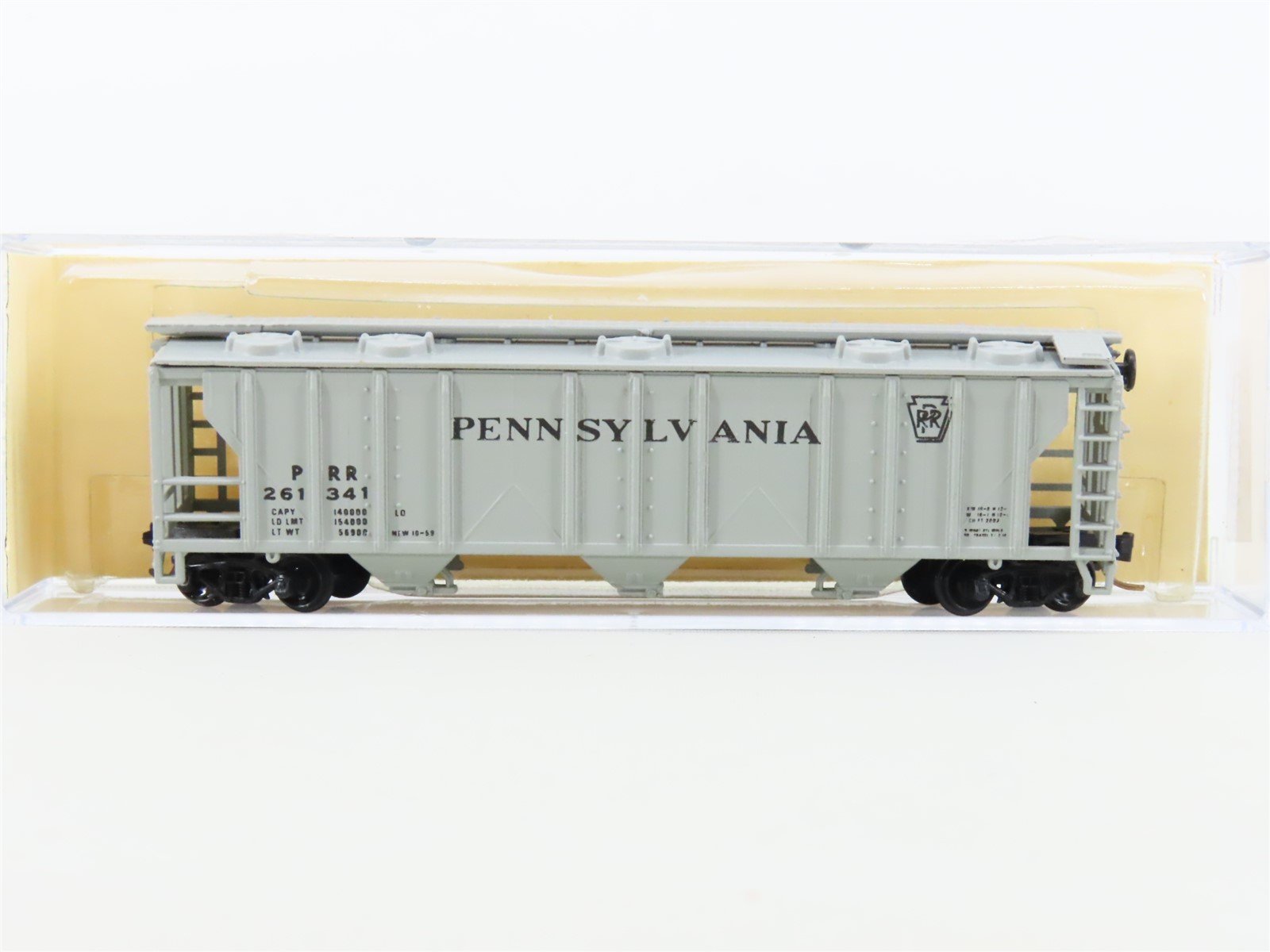 N Scale Atlas BLW Special Run PRR Pennsylvania 3-Bay Covered Hopper #261341