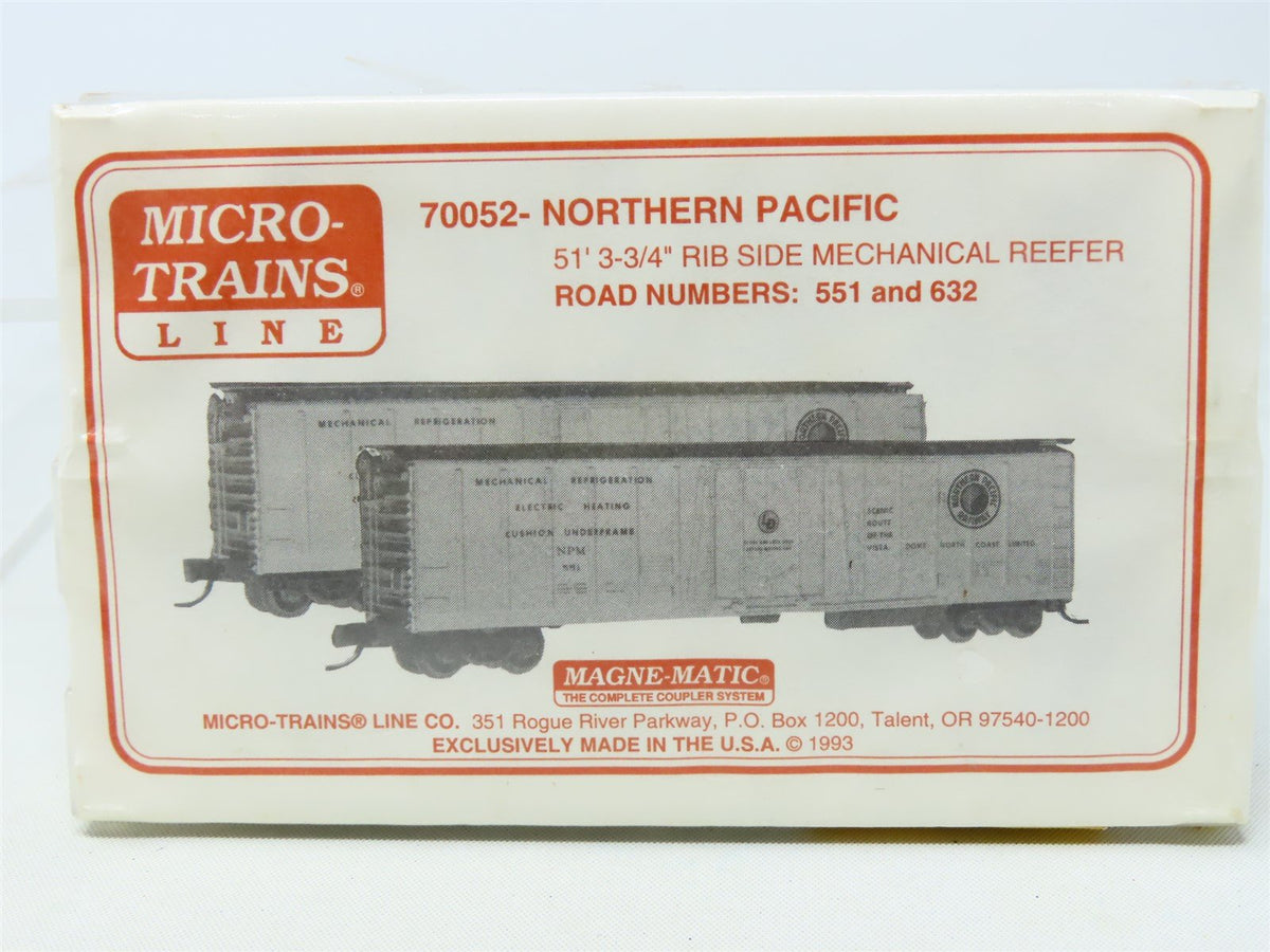 N Scale Micro-Trains MTL #70052 NPM Northern Pacific Mechanical Reefer 2-Pack