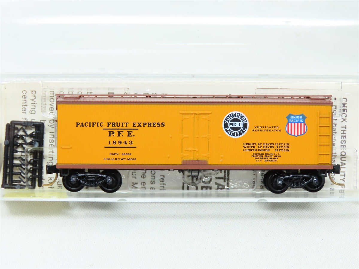 N Kadee Micro-Trains MTL 47060 SP UP PFE Pacific Fruit Express 40&#39; Reefer #18943
