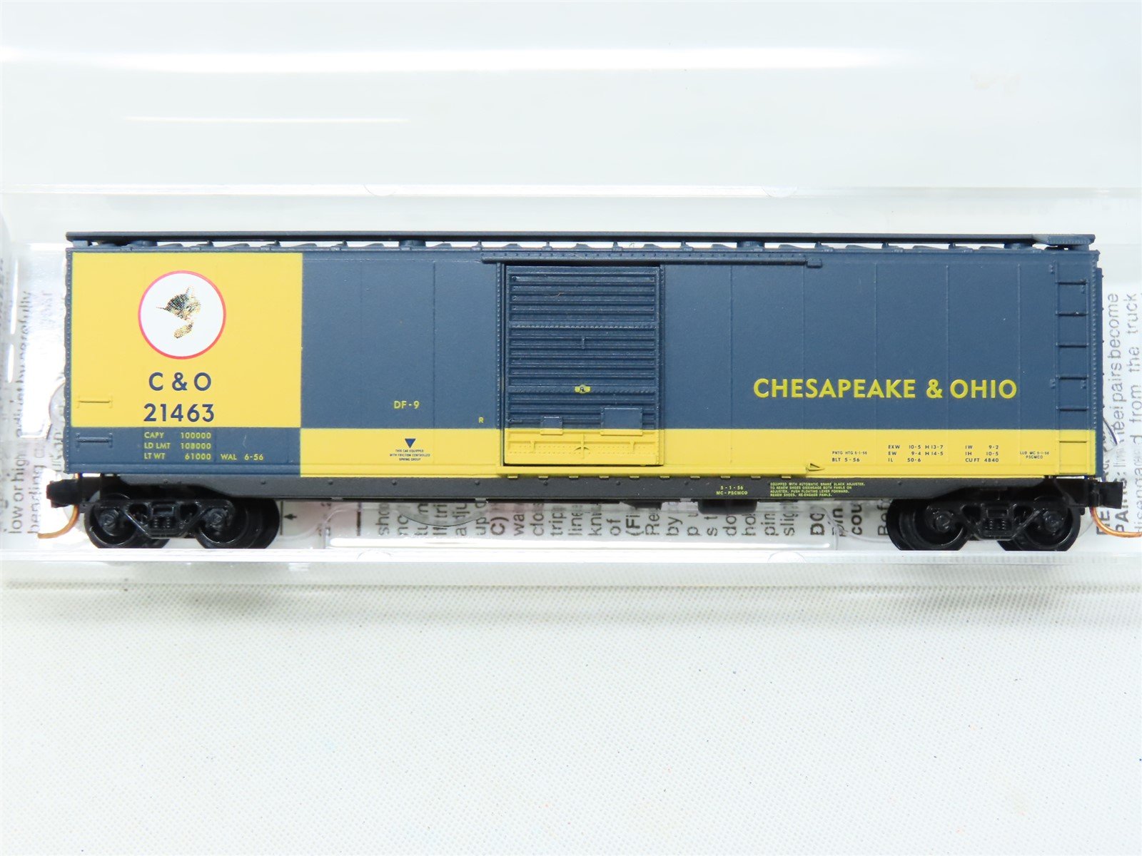 N Micro-Trains MTL 03100073 C&O Chesapeake & Ohio "Cameo" 50' Boxcar #21463