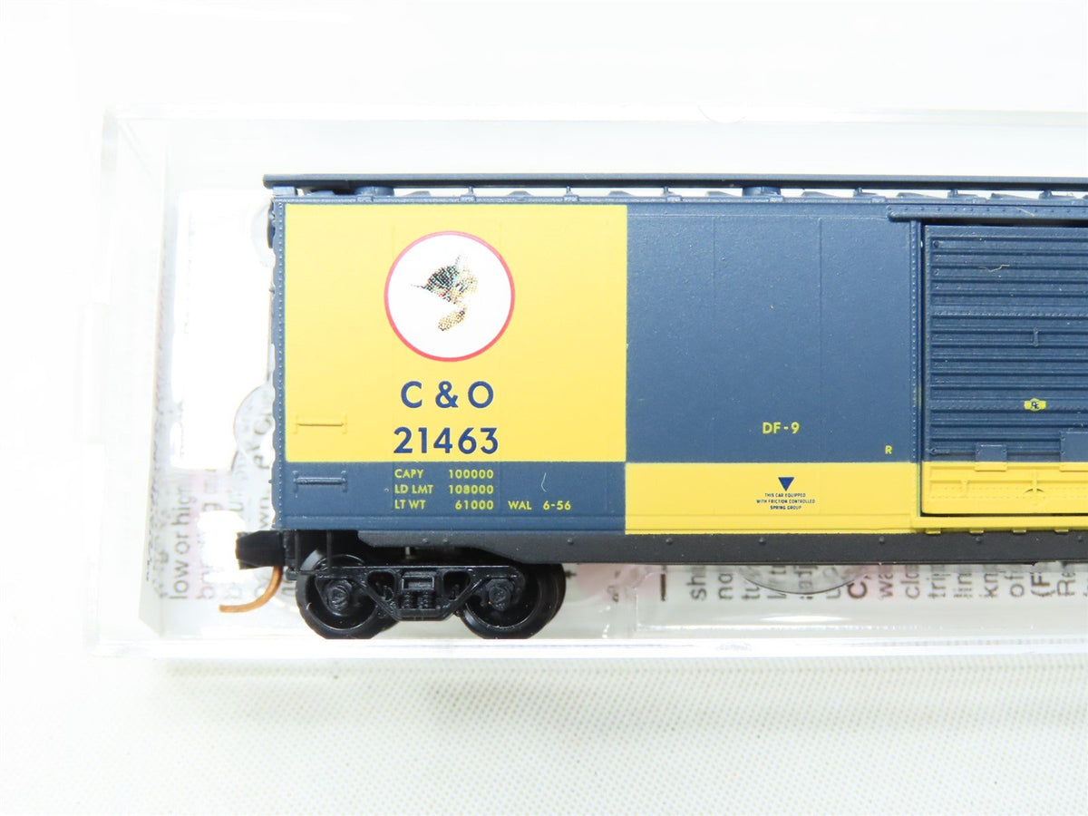 N Micro-Trains MTL 03100073 C&amp;O Chesapeake &amp; Ohio &quot;Cameo&quot; 50&#39; Boxcar #21463