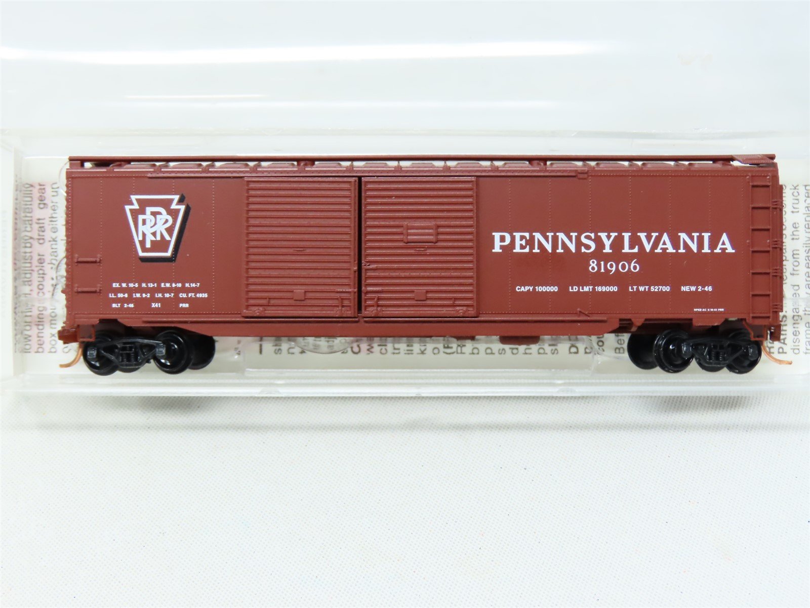 N Scale Micro-Trains MTL 78010 PRR Pennsylvania 50' Boxcar #81906