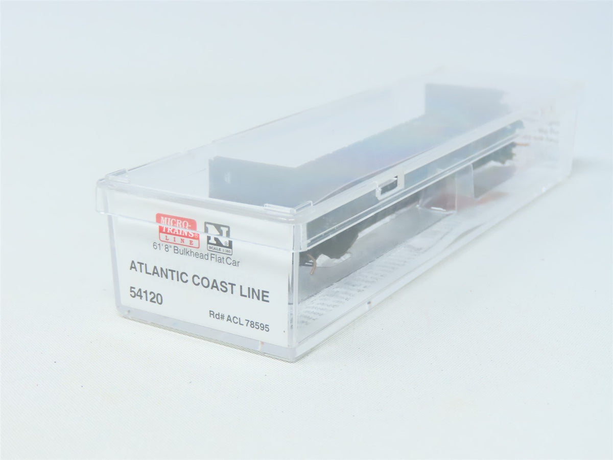 N Scale Micro-Trains MTL 54120 ACL Atlantic Coast Line Bulkhead Flat Car #78595