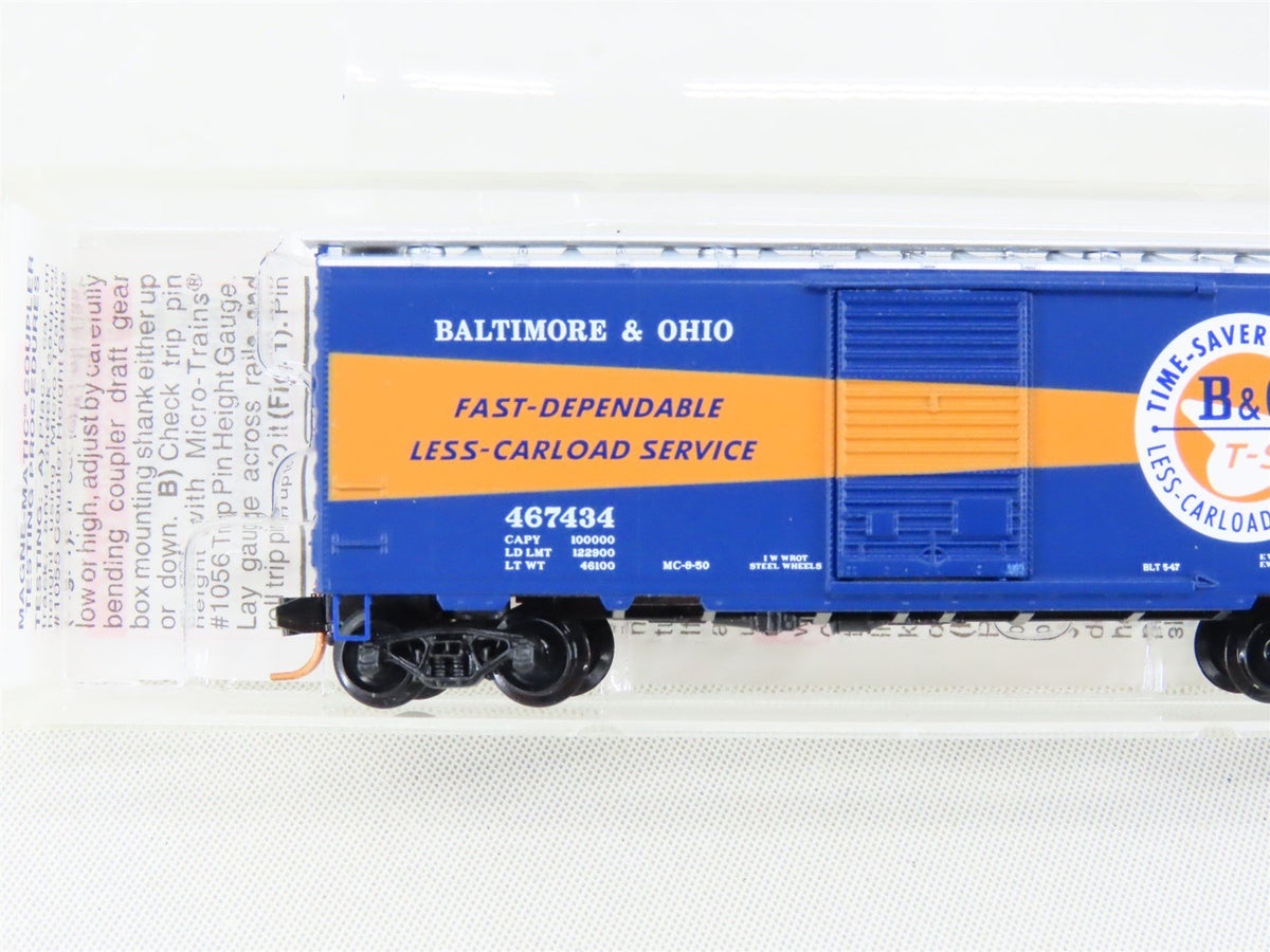 N Scale Micro-Trains MTL 20266 B&amp;O Baltimore &amp; Ohio 40&#39; Boxcar #467434
