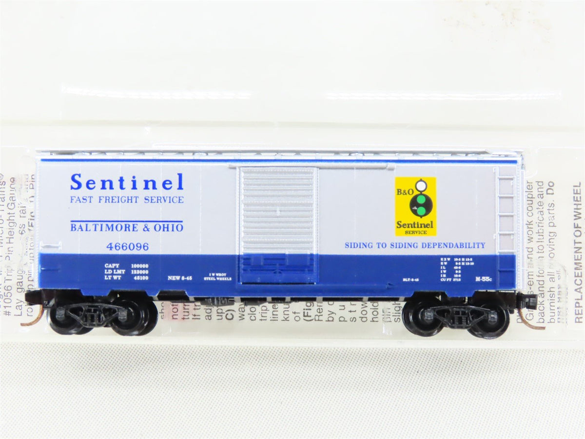 N Scale Micro-Trains MTL 20256 B&amp;O Baltimore &amp; Ohio 40&#39; Boxcar #466096