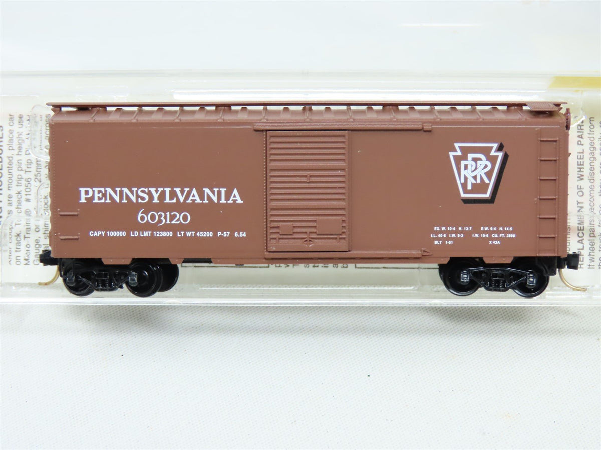 N Scale Micro-Trains MTL 20780-2 PRR Pennsylvania 40&#39; Single Door Boxcar #603120