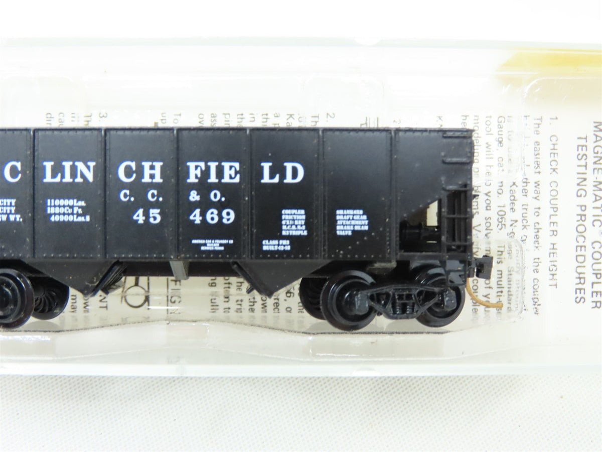 N Scale Micro-Trains MTL Kadee 56190 CC&amp;O Clinchfield Ribside 2-Bay Hopper 45469