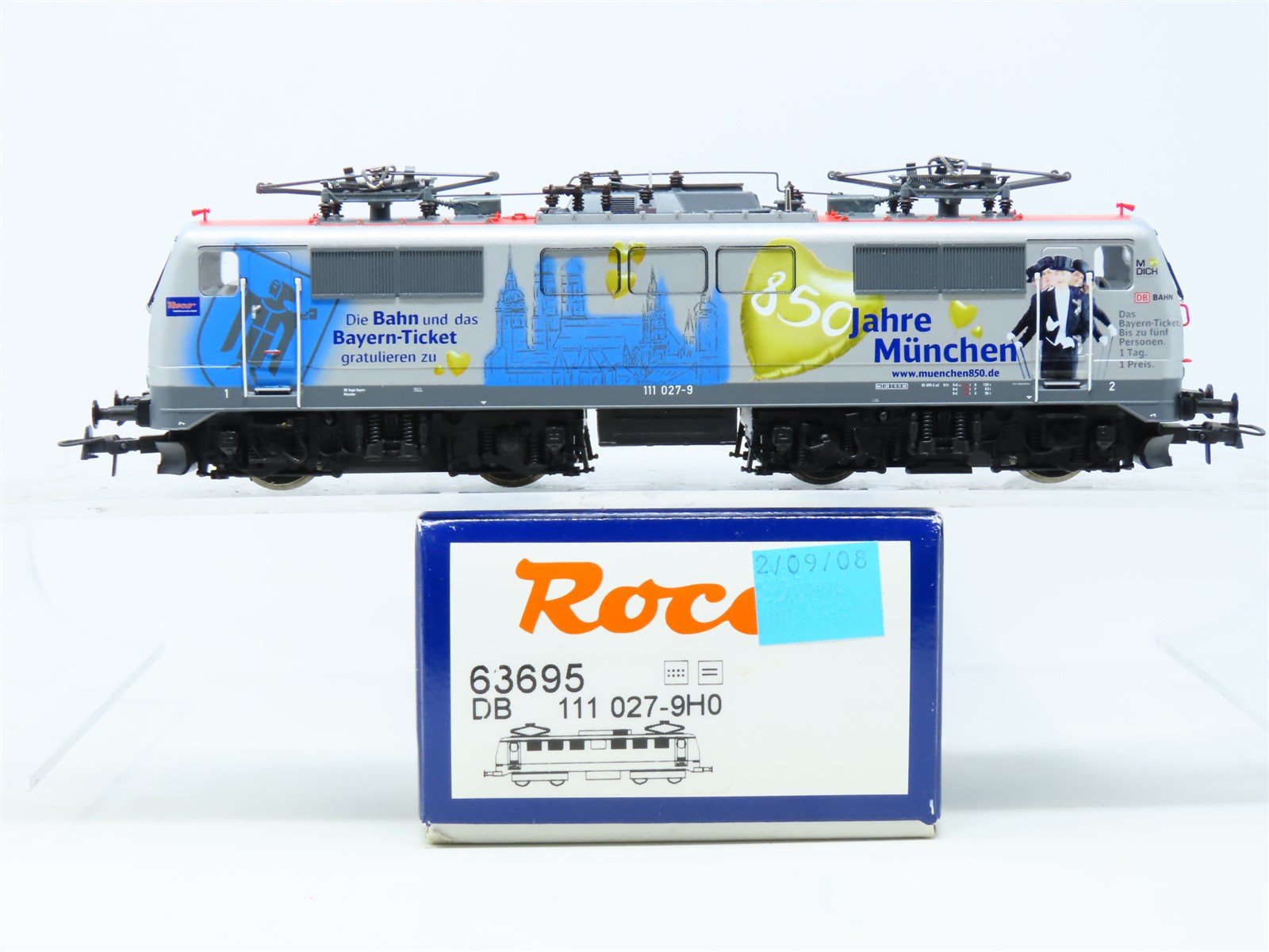 HO Roco 63695 DB-AG German "Munich's 850th Anniversary" BR 111 Electric #027-9