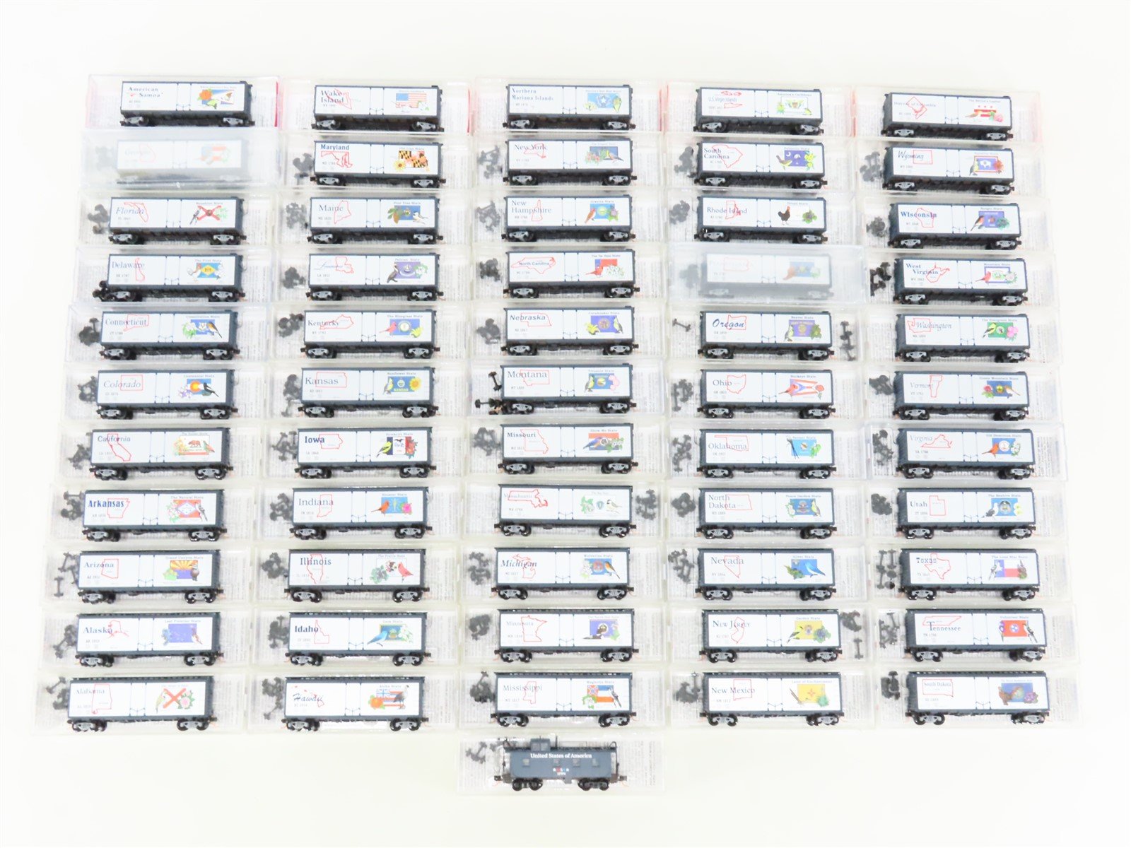 N Scale Micro-Trains Line MTL USA State Car Series - COMPLETE 56 CAR SET