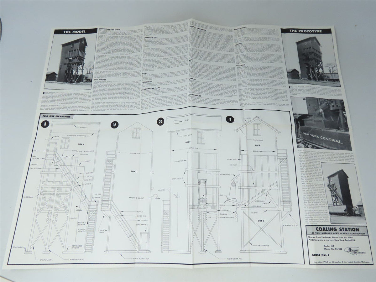 HO 1/87 Scale Alexander Scale Models Wood Kit #7200 Coaling Station