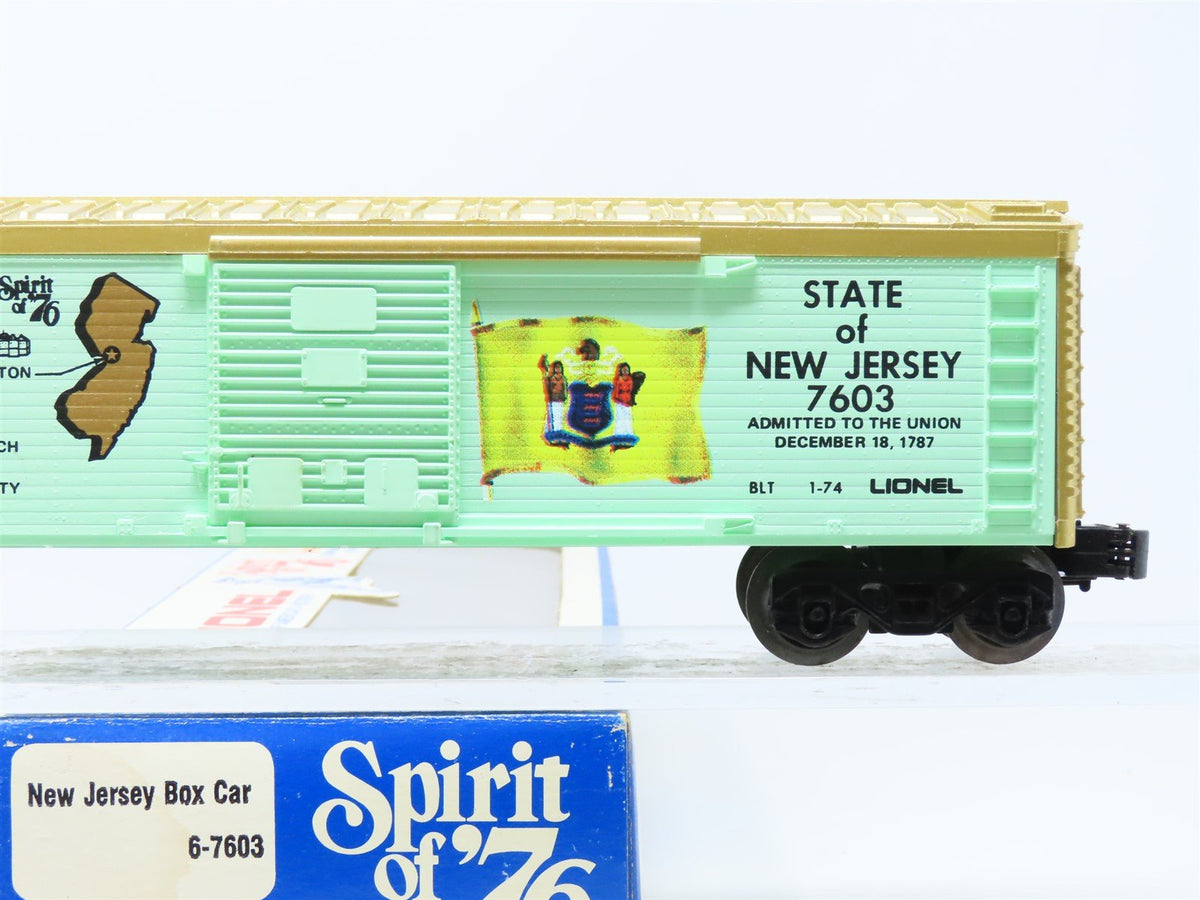 O Gauge 3-Rail Lionel 6-7603 Spirit of &#39;76 &quot;State of New Jersey&quot; 40&#39; Box Car