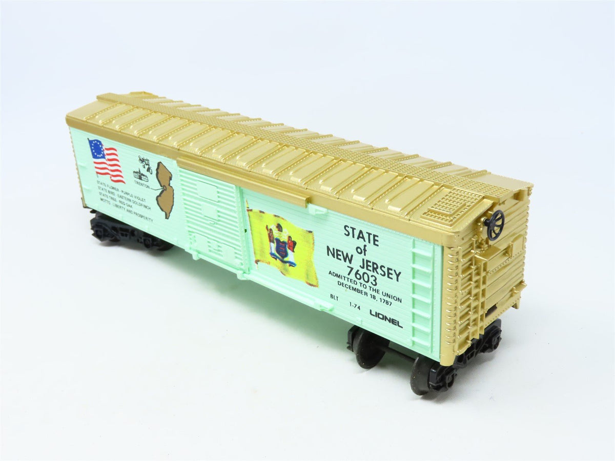 O Gauge 3-Rail Lionel 6-7603 Spirit of &#39;76 &quot;State of New Jersey&quot; 40&#39; Box Car