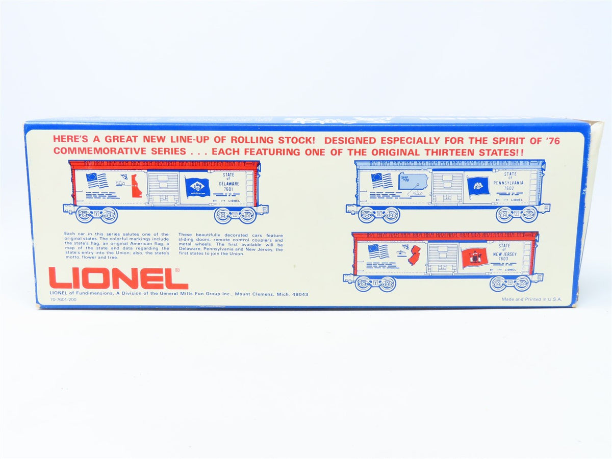 O Gauge 3-Rail Lionel 6-7603 Spirit of &#39;76 &quot;State of New Jersey&quot; 40&#39; Box Car