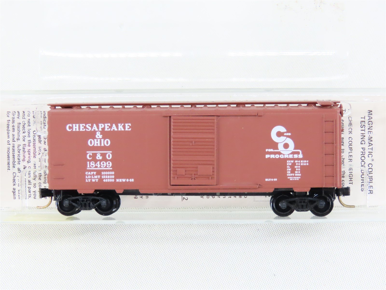 N Scale Micro-Trains MTL 20440 C&O Chesapeake & Ohio 40' Boxcar #18499