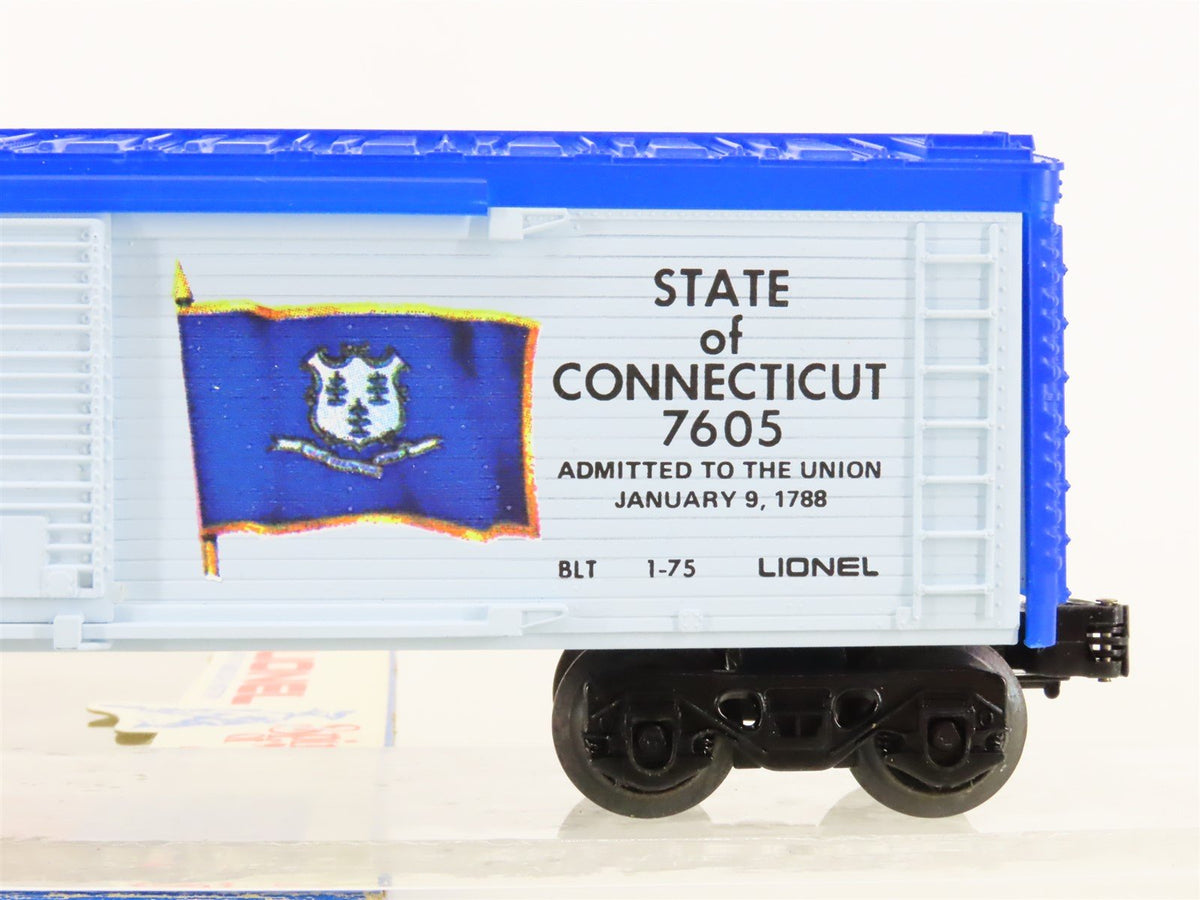 O Gauge 3-Rail Lionel 6-7605 Connecticut Spirit of &#39;76 40&#39; Boxcar #7605